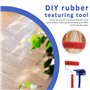 Giilayky Ensemble D'Outils de Modèle en Bois D'Imitation Eg300T Rouleau en Caoutchouc de 7 Pouces + Ms16 Outil D'Imitation de Gr