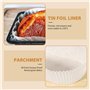Giilayky Paquet de 40 ÉTanche à la Graisse Doublures de Pain Bord Droit Papier Parchemin de Cuisson AntiadhéSif Moules à Gâteau 