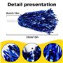 ivamulie Lot de 24 pompons de pom-pom girl - En métal brillant - Avec poignée en plastique robuste - Jolis pompons de pom-pom gi