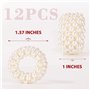 Wanjorlay Lot de 12 serviettes anneau de serviettes de table de mariage avec perle blanche