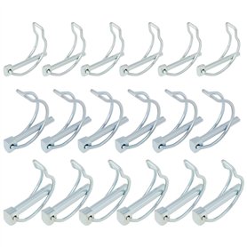 eMagTech Lot de 18PCS Goupilles de Verrouillage d'arbre en Forme de D en Acier Au Carbone Galvanisé à Double Ligne M4.5/M6/M8