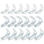 eMagTech Lot de 18PCS Goupilles de Verrouillage d'arbre en Forme de D en Acier Au Carbone Galvanisé à Double Ligne M4.5/M6/M8