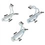 eMagTech Lot de 18PCS Goupilles de Verrouillage d'arbre en Forme de D en Acier Au Carbone Galvanisé à Double Ligne M4.5/M6/M8