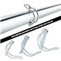 eMagTech Lot de 18PCS Goupilles de Verrouillage d'arbre en Forme de D en Acier Au Carbone Galvanisé à Double Ligne M4.5/M6/M8