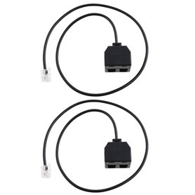 eMagTech Lot de 2 adaptateurs de formation téléphonique en Y RJ9 4P4C - Répartiteur de tête en cristal compatible avec Cisco - C