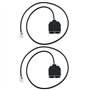 eMagTech Lot de 2 adaptateurs de formation téléphonique en Y RJ9 4P4C - Répartiteur de tête en cristal compatible avec Cisco - C