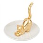 Wernfale Porte-Bague de Posture de Chat Doré