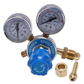 Boerunid Régulateur de bouteilles d'oxygène et de gaz O2 - Réduire la pression - Double manomètre - Régulateur de bouteilles d'o