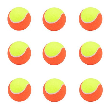 Boerunid Lot de 9 balles de tennis en caoutchouc souple de qualité supérieure - Élasticité
