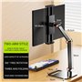 Giyofom Support de Moniteur Portable Support Réglable Pivotant à 360° Support de Tablette Compatible avec Le Support de Serrage 
