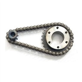 Jemcgrl Kit de Roues DentéEs de Planche à roulettes éLectrique Bricolage 04C 2 Points Engrenage de Roue à ChaîNe 27 Roues de Bri