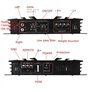 Aisuoka Amplificateur de Voiture en Alliage D'Aluminium Noir Haute Puissance C-236 3800W 2 Canaux pour Caisson de Basses de Voit