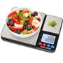 Wisboey Balance de Cuisine Double Plateforme Balance Alimentaire Haute Précision avec Écran LCD 1 PC