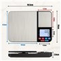 Wisboey Balance de Cuisine Double Plateforme Balance Alimentaire Haute Précision avec Écran LCD 1 PC