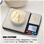 Wisboey Balance de Cuisine Double Plateforme Balance Alimentaire Haute Précision avec Écran LCD 1 PC
