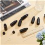 ivamulie Lot de 10 flacons applicateurs avec pointe de précision, bouteilles en plastique noir avec aiguille en métal, flacons a