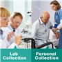 entonnoir de récupération avec filtre en maille pour analyse d'urine