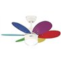 78673 Ventilateur de plafond d'intérieur à six pales et une lampe Turbo II de 76 cm