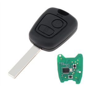 ePathChina® 433 MHz 2 Clé télécommande à 2 boutons avec puce PCF7961 et lame HU83 pour Citroën 73373067C/Peugeot 307 2000-2017