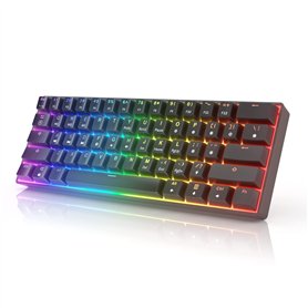 GK61 Clavier de jeu mécanique – 61 touches RVB rétroéclairé LED pour PC/Mac Gamer