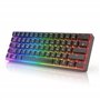 GK61 Clavier de jeu mécanique – 61 touches RVB rétroéclairé LED pour PC/Mac Gamer