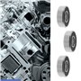 eMagTech 20pcs Double Joint en Caoutchouc Roulements à Billes à Gorge Profonde 698-2RS 8x19x6mm en Acier au Carbone pour Moteur 