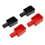 eMagTech 2 Paires Couvercles de Bornes de Batterie Protecteur Flexible Isolant Capuchons de Bornes Positifs et Négatifs Couvercl