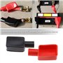 eMagTech 2 Paires Couvercles de Bornes de Batterie Protecteur Flexible Isolant Capuchons de Bornes Positifs et Négatifs Couvercl
