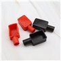 eMagTech 2 Paires Couvercles de Bornes de Batterie Protecteur Flexible Isolant Capuchons de Bornes Positifs et Négatifs Couvercl