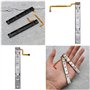 eMagTech Paire de Pièces de Rechange pour Glissière Rail de Console Rail de Glissière Droite et Gauche avec Fixation de Câble Fl