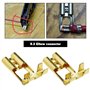 eMagTech Lot de 50pcs Cosses à Sertir 6,3mm Coudées à 90° avec 50pcs Manchons Isolants pour Équipement Interrupteur Quad Vélo Sc