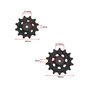eMagTech 2pcs Kit de Réparation Poulie de Dérailleur de Vélo en Alliage d'aluminium Étroit/Large 12T 14T Compatible avec Sram X0