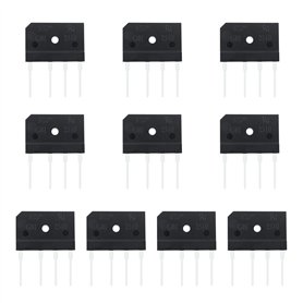ECSiNG 10pcs GBJ2510 25A 1000V Pont Redresseur à Travers Trou Plat Diode Pont Redresseur pour Commutation Alimentation LED Lumiè