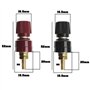 ECSiNG Lot de 4 bornes de reliure 333 type M6 en laiton 0 V-380 V 200 A Filetage M6 pour machine à souder électrique, camion, vo