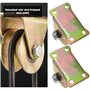 ECSiNG 2pcs Roue à Rainure en U Roulette Rigide Robuste en Acier pour Porte Coulissante 45# pour Capacité de Charge 270kg de Por