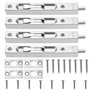 ECSiNG Lot de 4 verrous de porte encastrés en acier inoxydable poli avec vis pour portes en bois et portes en acier inoxydable