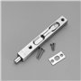 ECSiNG Lot de 4 verrous de porte encastrés en acier inoxydable poli avec vis pour portes en bois et portes en acier inoxydable