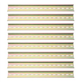 LT Easiyl Lot de 8 rails de guidage C45 en forme de U - 300 mm - Rail DIN à fente en métal - Rail de montage DIN pour relais