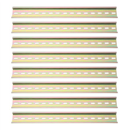 LT Easiyl Lot de 8 rails de guidage C45 en forme de U - 300 mm - Rail DIN à fente en métal - Rail de montage DIN pour relais
