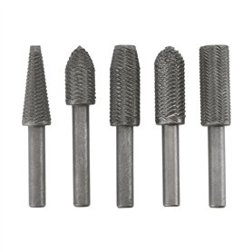 LT Easiyl 5 Pièces Lime Rotative en Acier Rapide Longueur 58.7mm Diamètre de La Poignée 6.2mm Embouts de Meuleuse Outils D'ébavu