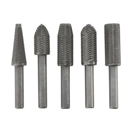 LT Easiyl 5 Pièces Lime Rotative en Acier Rapide Longueur 58.7mm Diamètre de La Poignée 6.2mm Embouts de Meuleuse Outils D'ébavu