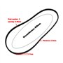 LT Easiyl 2 Pièces Courroies Trapézoïdales Métriques 3PJ610 en Caoutchouc à 3 Nervures Circonférence 610mm Pas de 2,34mm Courroi