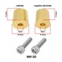 LT Easiyl 1 Paire d'adaptateurs de Pôles de Batterie en Laiton M6 Connecteur de Borne de Batterie M6 Pinces de Câble Positives o