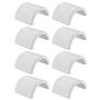 LT Easiyl Lot de 8 cales de guidon de moto en alliage d'aluminium de 25 mm à 22 mm Argenté