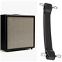 LT Easiyl Poignée d'amplificateur Dogbone Vintage avec Vis Poignée en Caoutchouc Souple Compatible avec Fender Amplificateur de 