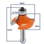 SG Store 8mm Fraise à Arrondir la Tige Outil de Travail du Bois Mèche de Routeur Standard Routeur de Fraise Accessoires pour Meu