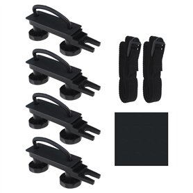 SG Store 4pcs Boulons en U en Acier Galvanisé Coffre de Toit Support U Universel Coffre de Toit Boulons en U Pinces avec Écrous