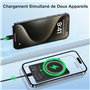YISH Batterie Externe Mag-Safe Powerbank: 5000mAh Power Bank 9MM Slim Portable Chargeur sans Fil Batterie Induction avec Rapide 