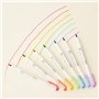 Zebra WFT8-5C-NC Mildliner Lot de 5 pinceaux de couleur