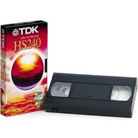TDK 1 cassette video VHS pal secam HS 240 min pour magnétoscope.